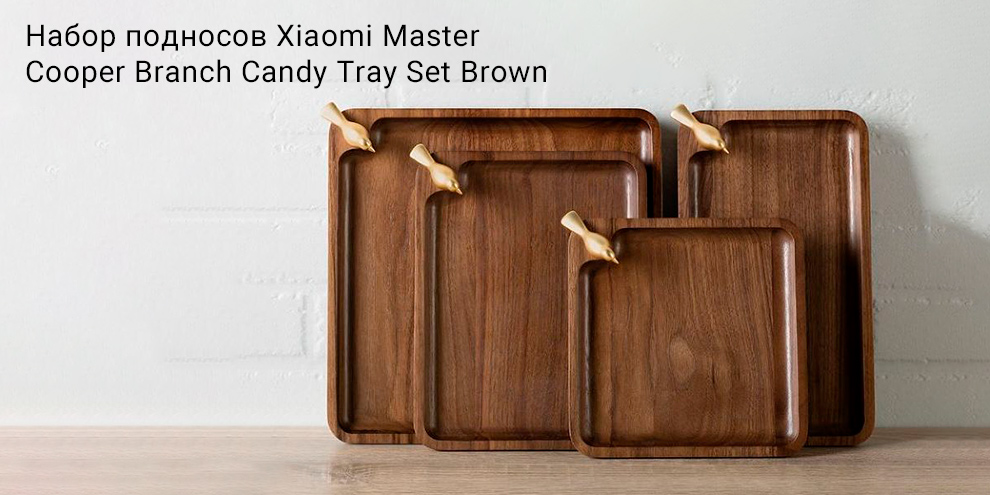 Набор подносов Xiaomi Master Cooper Branch Candy Tray Set Brown