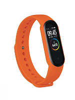 Силиконовый ремешок для Xiaomi Mi Band 5/6 (Оранжевый) — фото