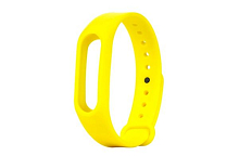 Силиконовый ремешок для Xiaomi Mi Band 2 Yellow (Желтый) — фото