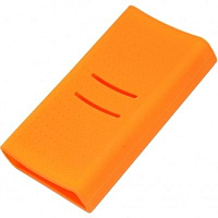 Силиконовый чехол Xiaomi Silicone Protector Sleeve для аккумулятора Mi Power Bank 20000 2C Оранжевый — фото