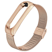 Ремешок металлический для Xiaomi Mi Band 3 Metal Mesh Strap (Gold/Золотой) — фото