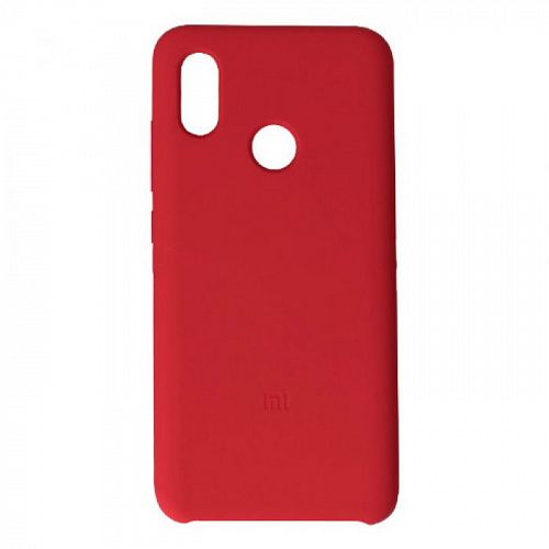 Силиконовый чехол с матовой текстурой для Xiaomi Mi8 (Красный) — фото
