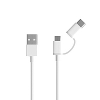 Кабель 2in1 USB Type-C/Micro Xiaomi ZMI 100см (Белый) — фото