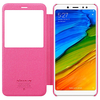 Чехол-книжка Nilkin Sparkle Pink для Redmi Note 5/Pro (Розовый) — фото
