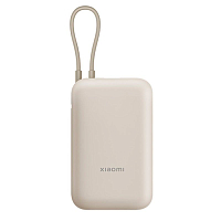 Внешний аккумулятор Xiaomi Mi Power Bank With Cable USB-C 10000mAh Pocket Version (P15ZM) (Бежевый) — фото