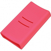 Силиконовый чехол Xiaomi Silicone Protector Sleeve для аккумулятора Mi Power Bank 20000 2C Розовый — фото