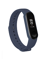 Силиконовый ремешок для Xiaomi Mi Band 5/6 (Темно-синий) — фото