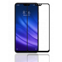 Защитное 2D стекло для Xiaomi Mi8 Lite Black (Черное) — фото
