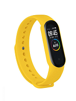 Силиконовый ремешок для Xiaomi Mi Band 5/6 (Желтый) — фото